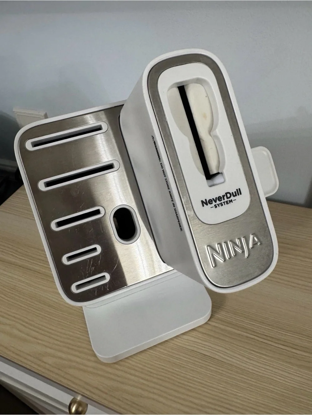 Ninja 5 Slot NeverDull System (Base Only) Knife Block White K12007 WHBN